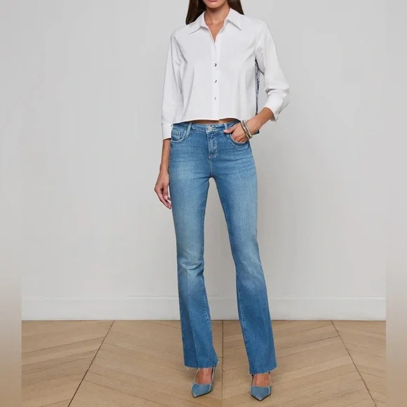 L'AGENCE Ruth Straight-Leg Jeans 👖 Color Cowan✨ Straight Leg